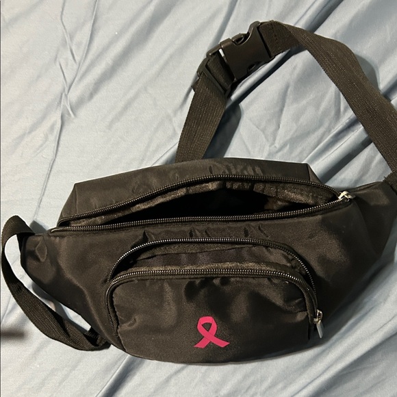 Black Fanny Pack with Pink Ribbon for Breast Cancer. Used very little. 2 pouches - Picture 8 of 9